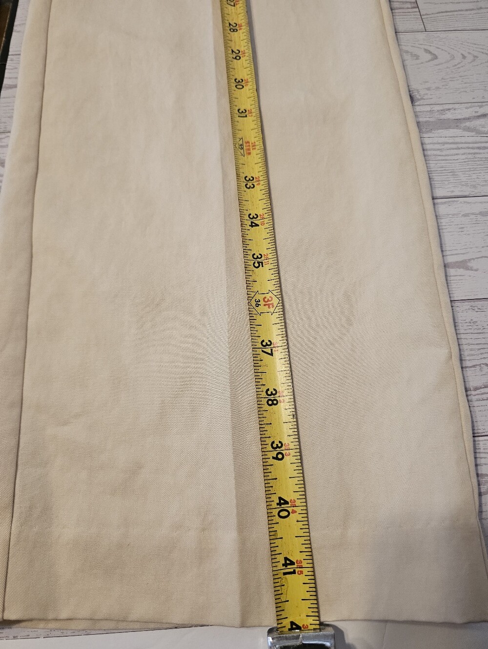 Zara NWT Beige Straight Leg Pants - Size M - Picture 11 of 12